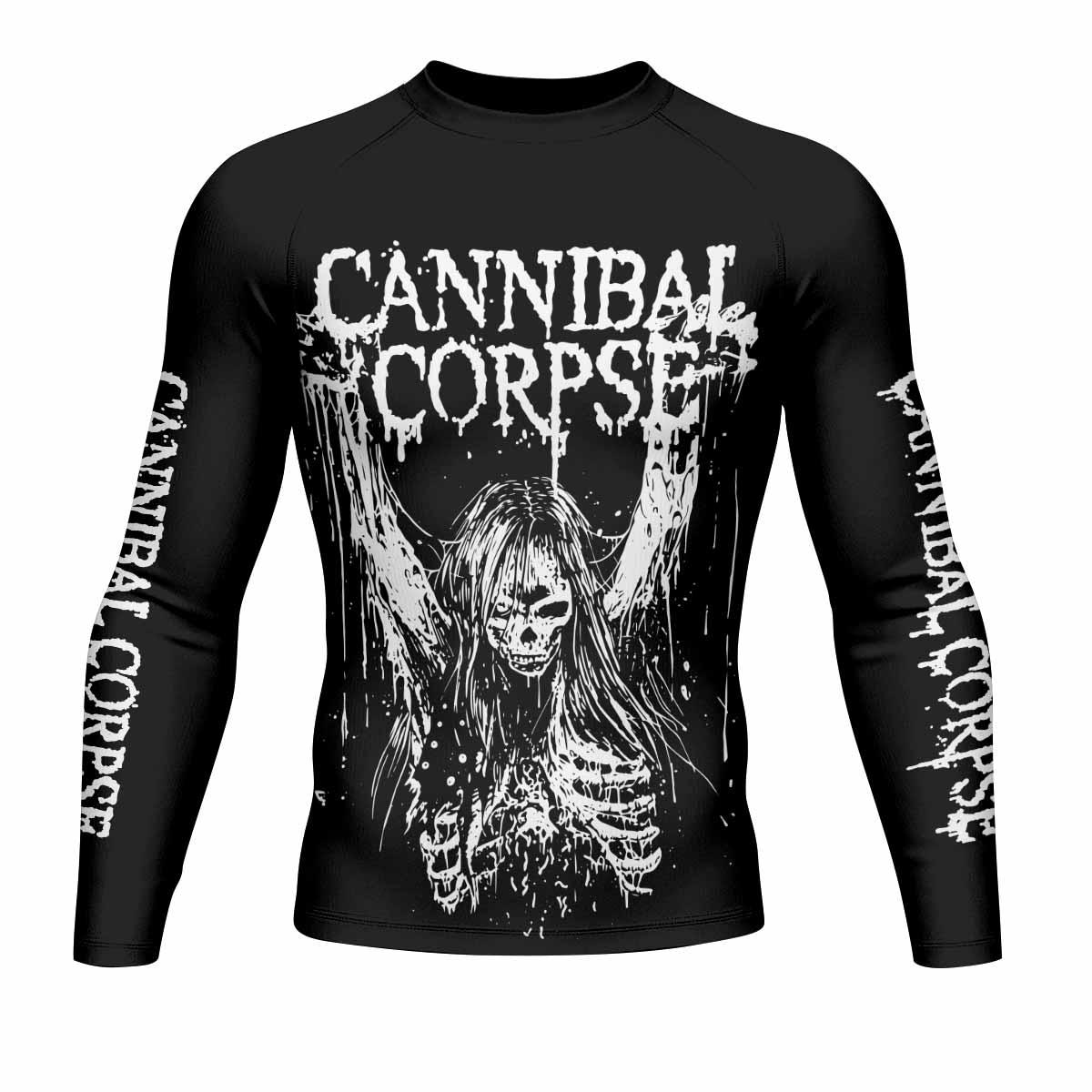 Cannibal Corpse Men's Rash Guard Long Sleeve - front view mockup