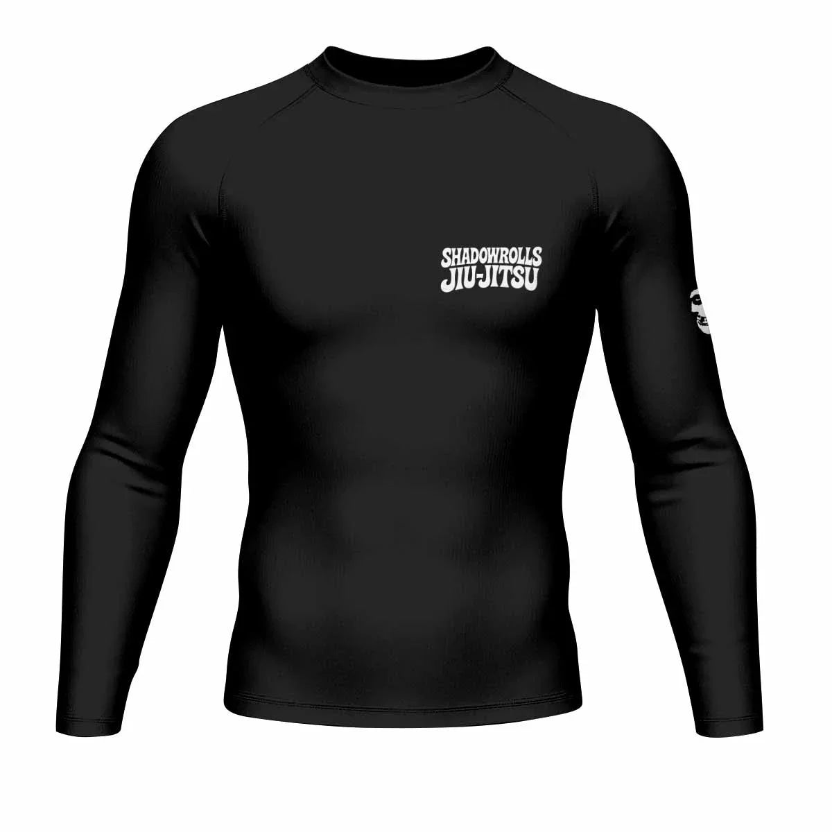 Skull Jiu-Jitsu Men's Rash Guard Long Sleeve - front view mockup