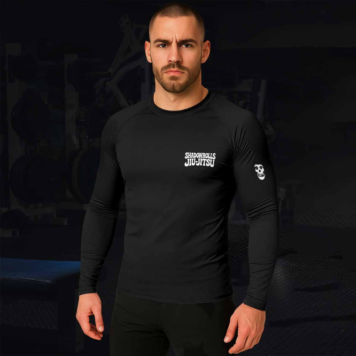 Skull Jiu-Jitsu Men's Rash Guard Long Sleeve - lifestyle view