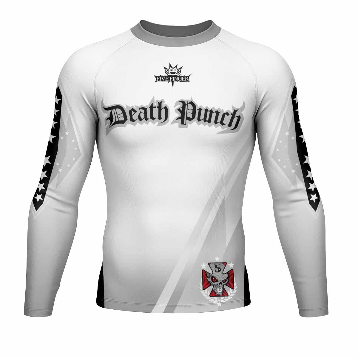 Death Punch Men's Rash Guard Long Sleeve - front view mockup