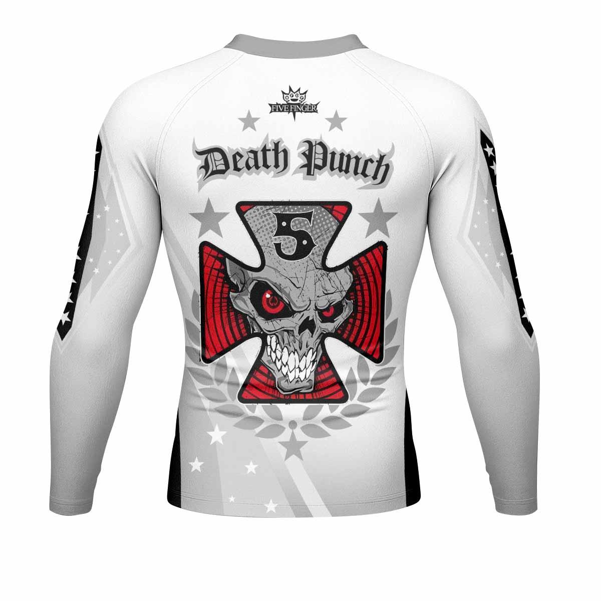 Death Punch Men's Rash Guard Long Sleeve - back view mockup