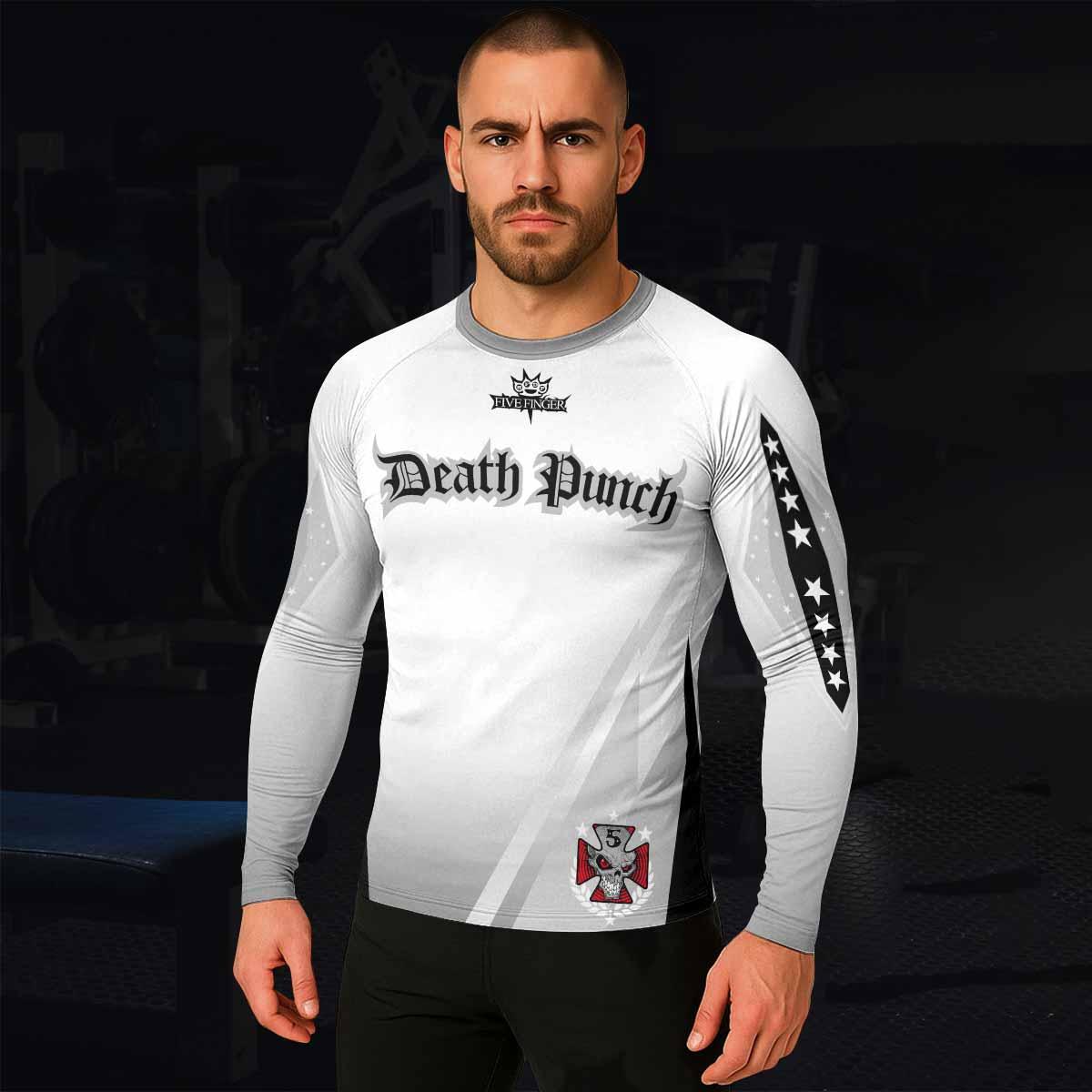 Death Punch Men's Rash Guard Long Sleeve - lifestyle view