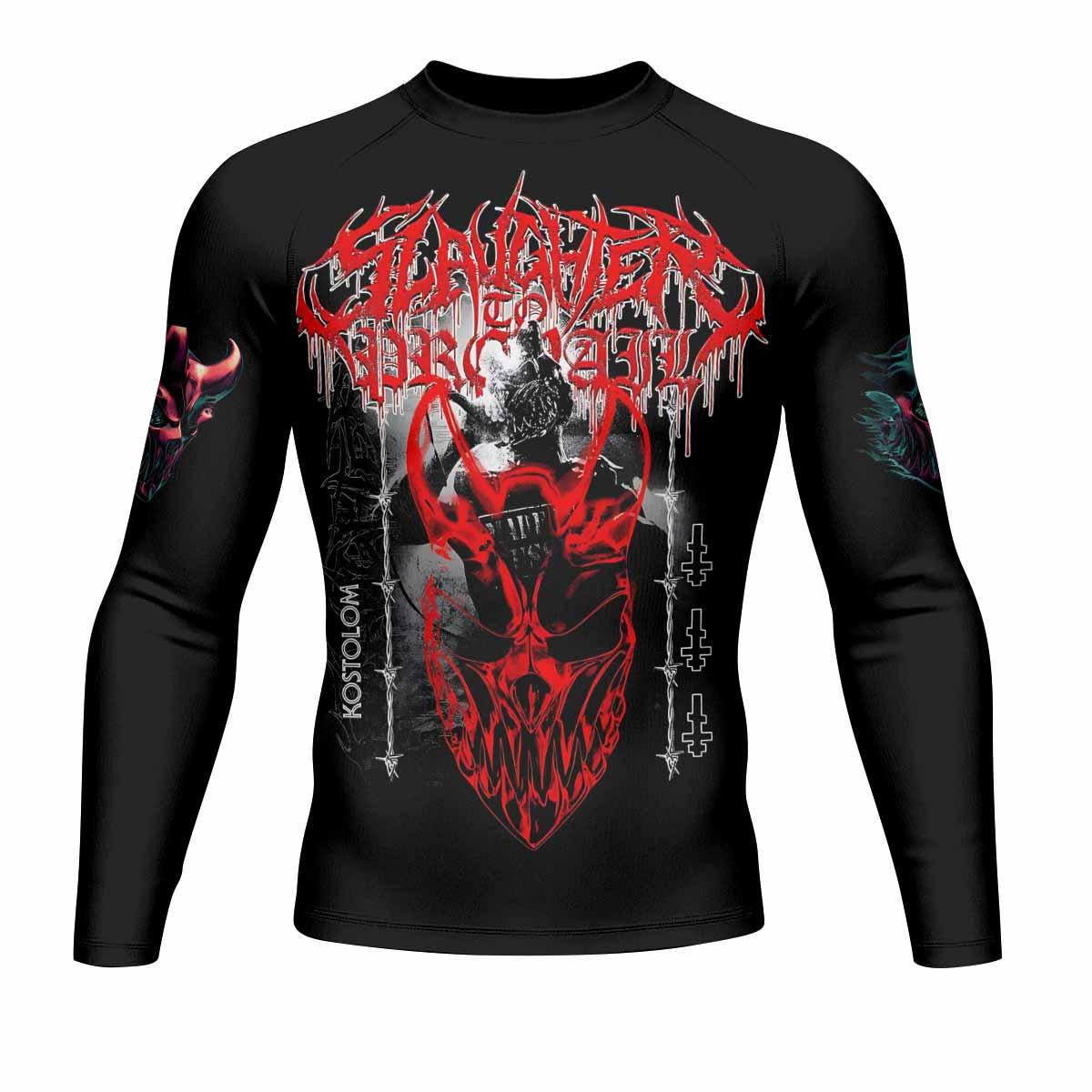 Kostolom Men's Rash Guard Long Sleeve - front view mockup