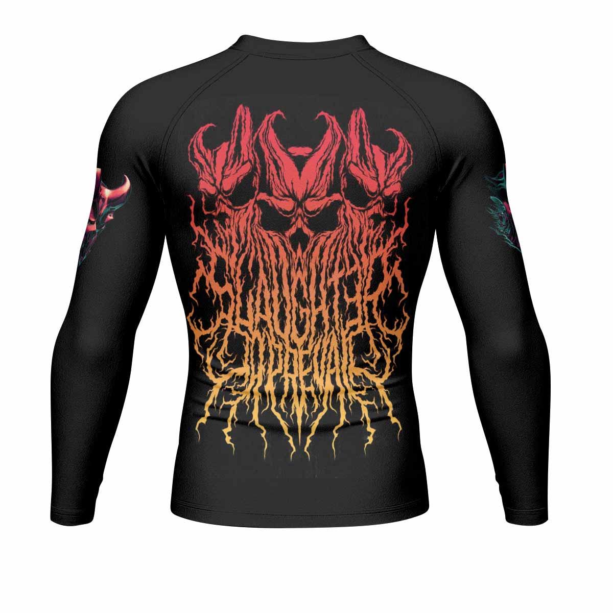 Kostolom Men's Rash Guard Long Sleeve - back view mockup