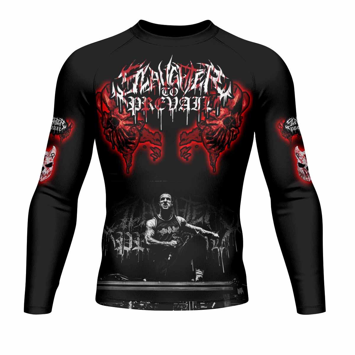 Slaughter to Prevail Men's Rash Guard Long Sleeve - front view mockup