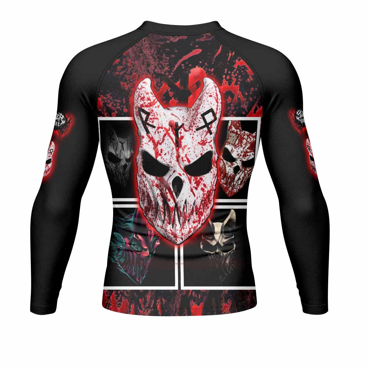 Slaughter to Prevail Men's Rash Guard Long Sleeve - back view mockup