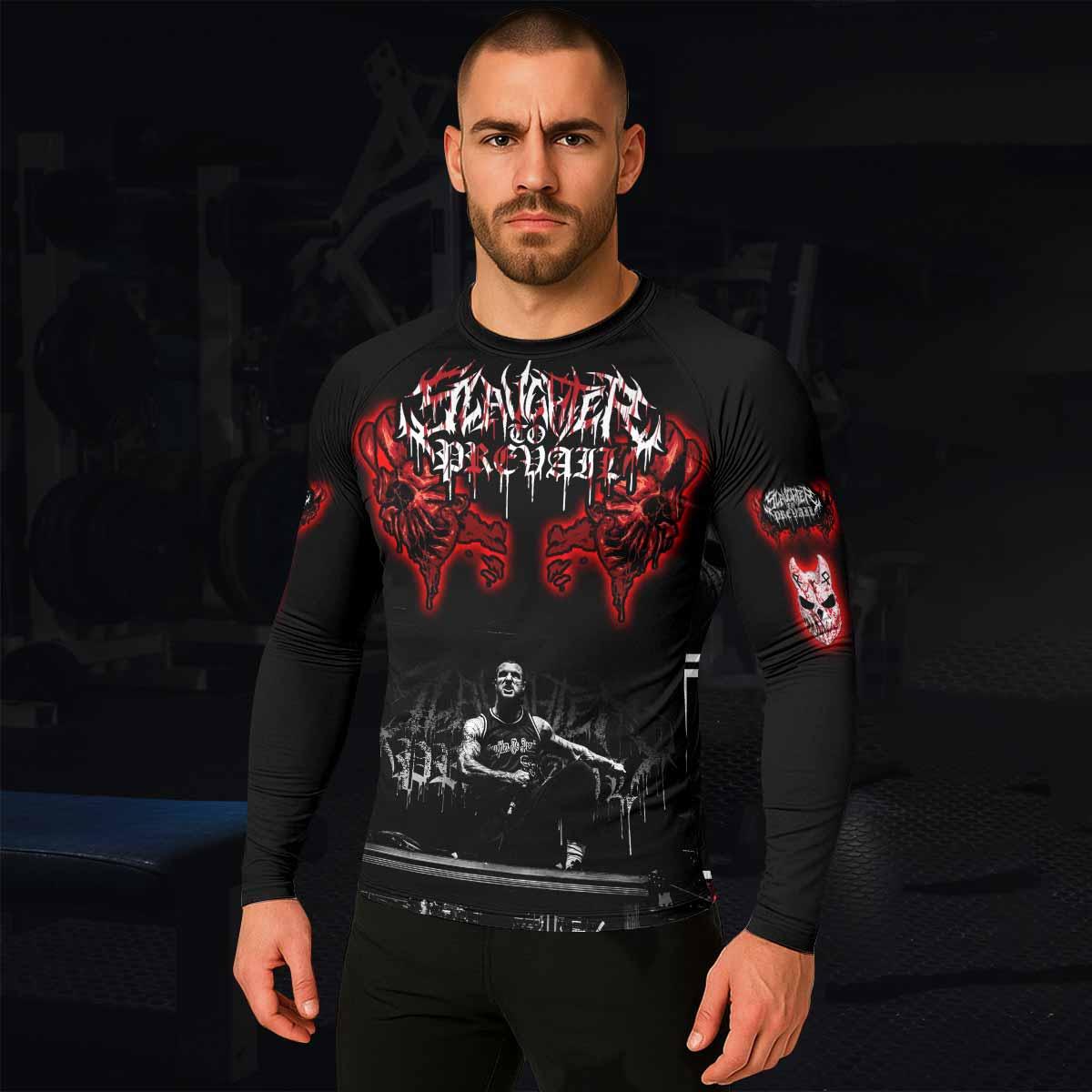 Slaughter to Prevail Men's Rash Guard Long Sleeve - lifestyle view
