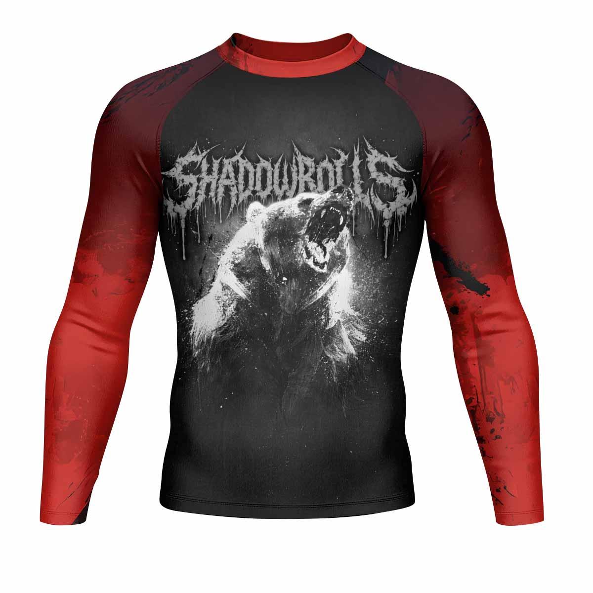 Slaughter to Prevail Bear Men's Rash Guard Long Sleeve - front view mockup