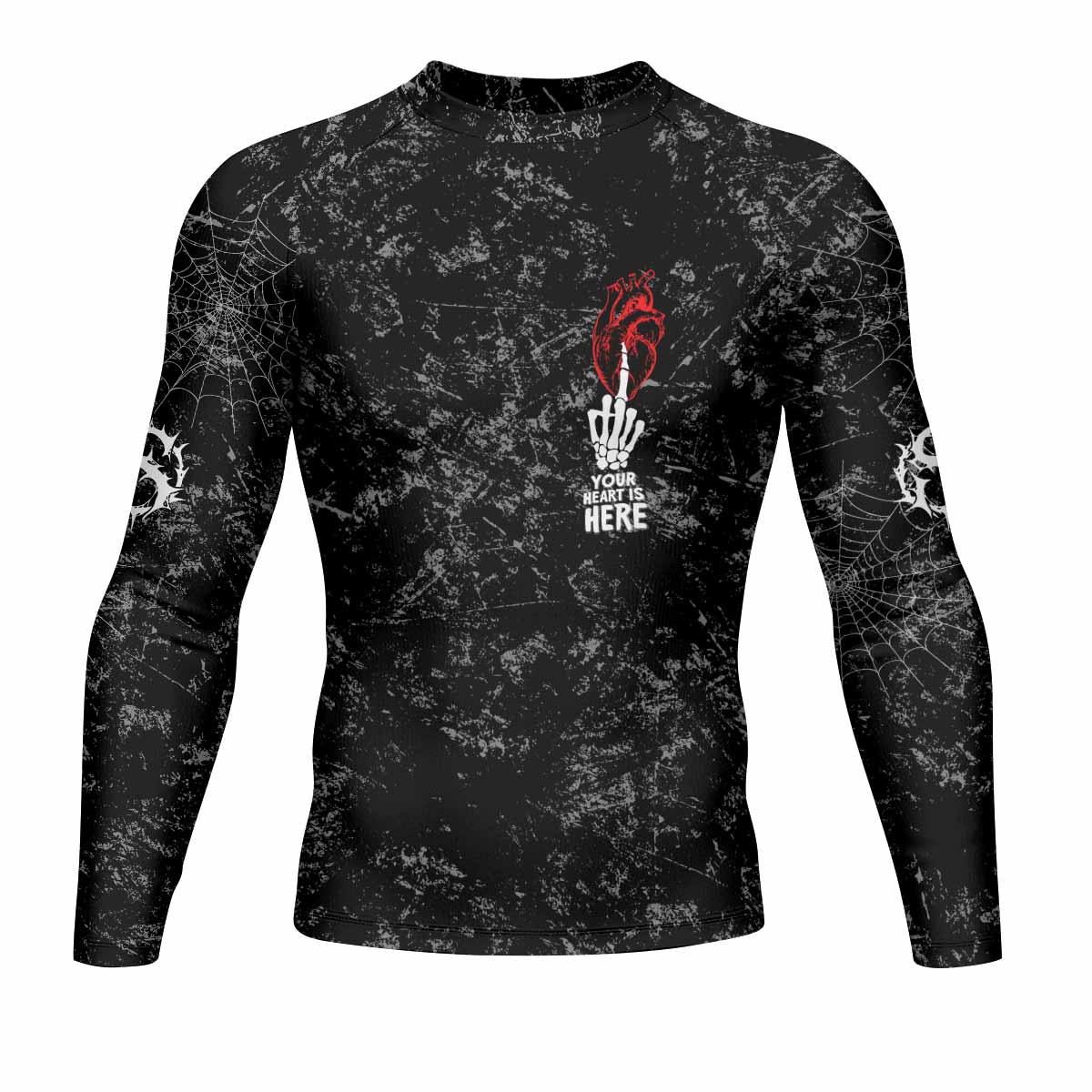 Misfits Die Monster Die Men's Rash Guard Long Sleeve - front view mockup