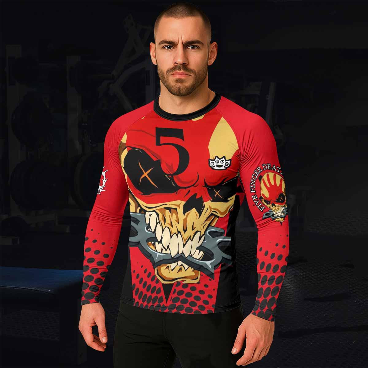 Five Finger Death Punch 5FDP Men's Rash Guard Long Sleeve - lifestyle view