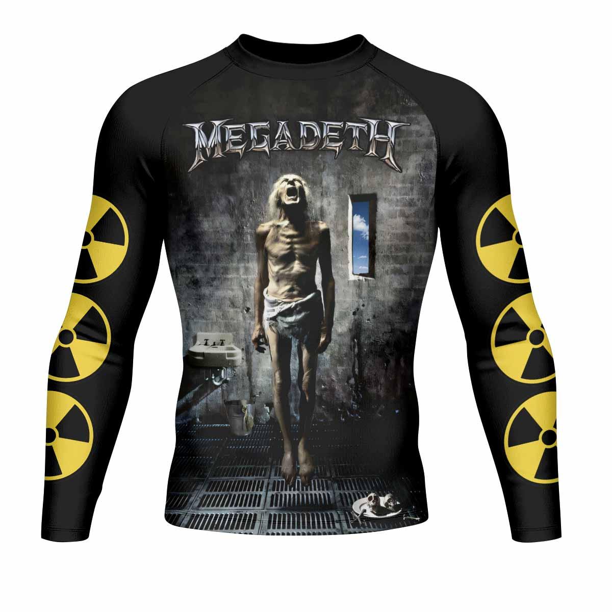 Megadeth Prison of Flesh Men's Rash Guard Long Sleeve - front view mockup