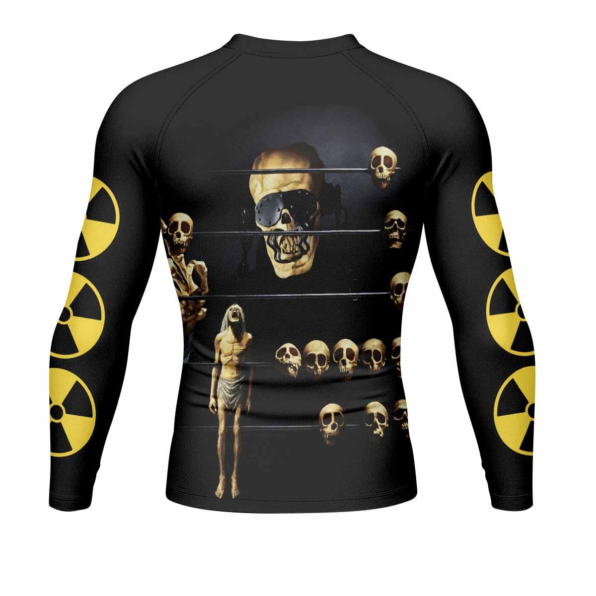 Megadeth Prison of Flesh Men's Rash Guard Long Sleeve - back view mockup
