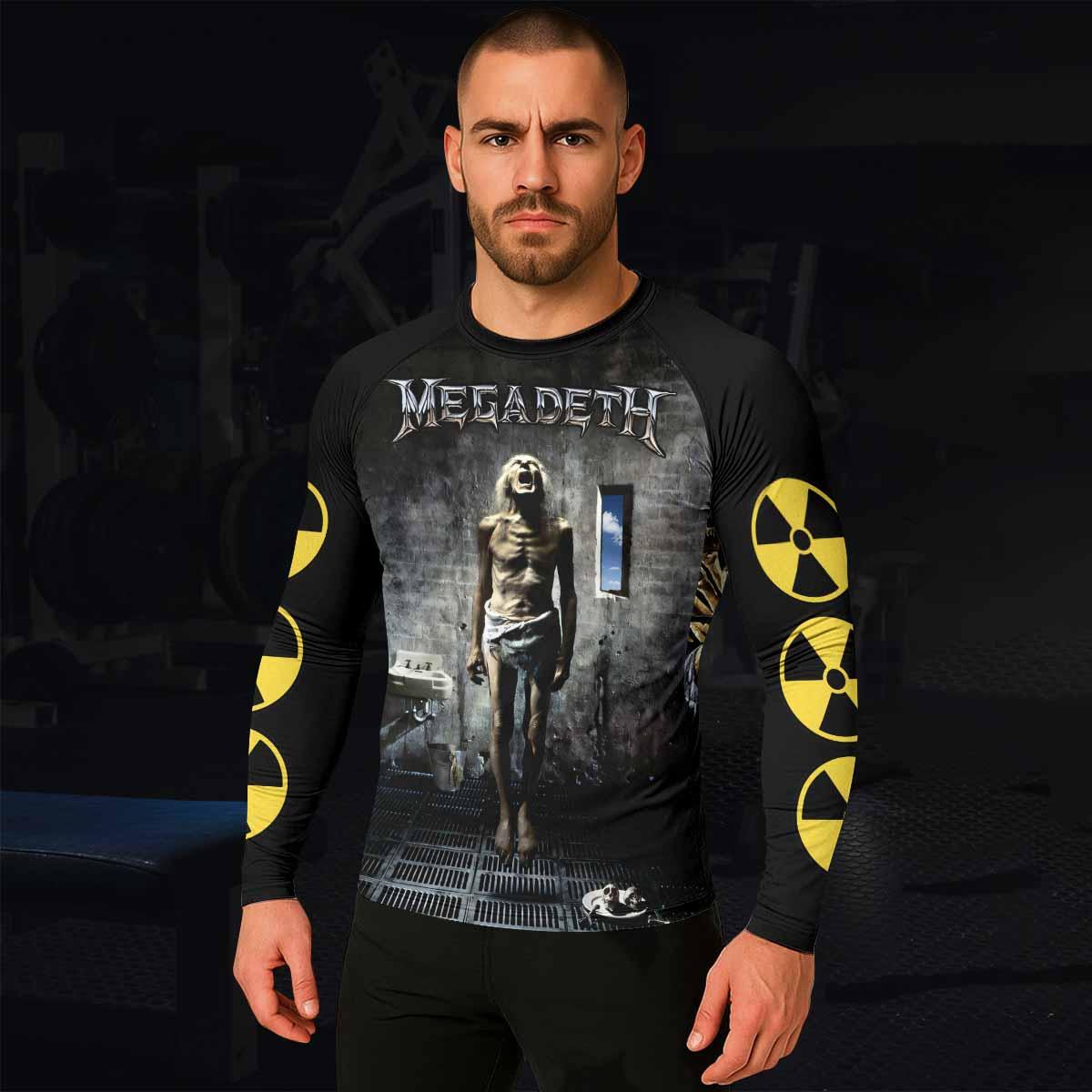 Megadeth Prison of Flesh Men's Rash Guard Long Sleeve - lifestyle view