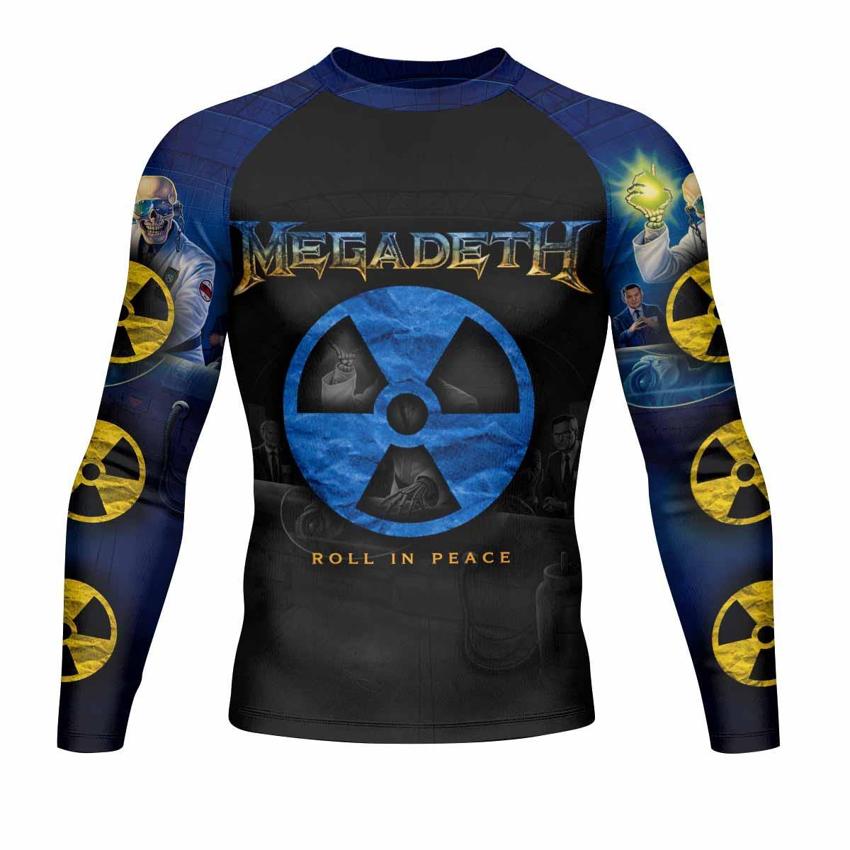 Megadeth Rash Guard Megadeth Roll In Peace Rash Guard | Compression Rash Guard – Shadow Rolls