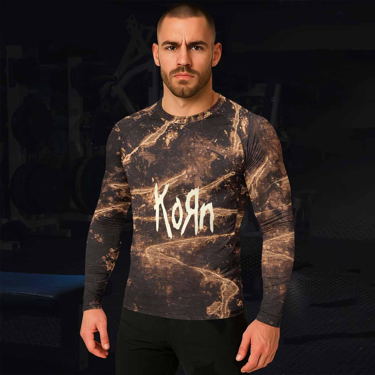 Are You Ready Korn Men's Rash Guard Long Sleeve - lifestyle view