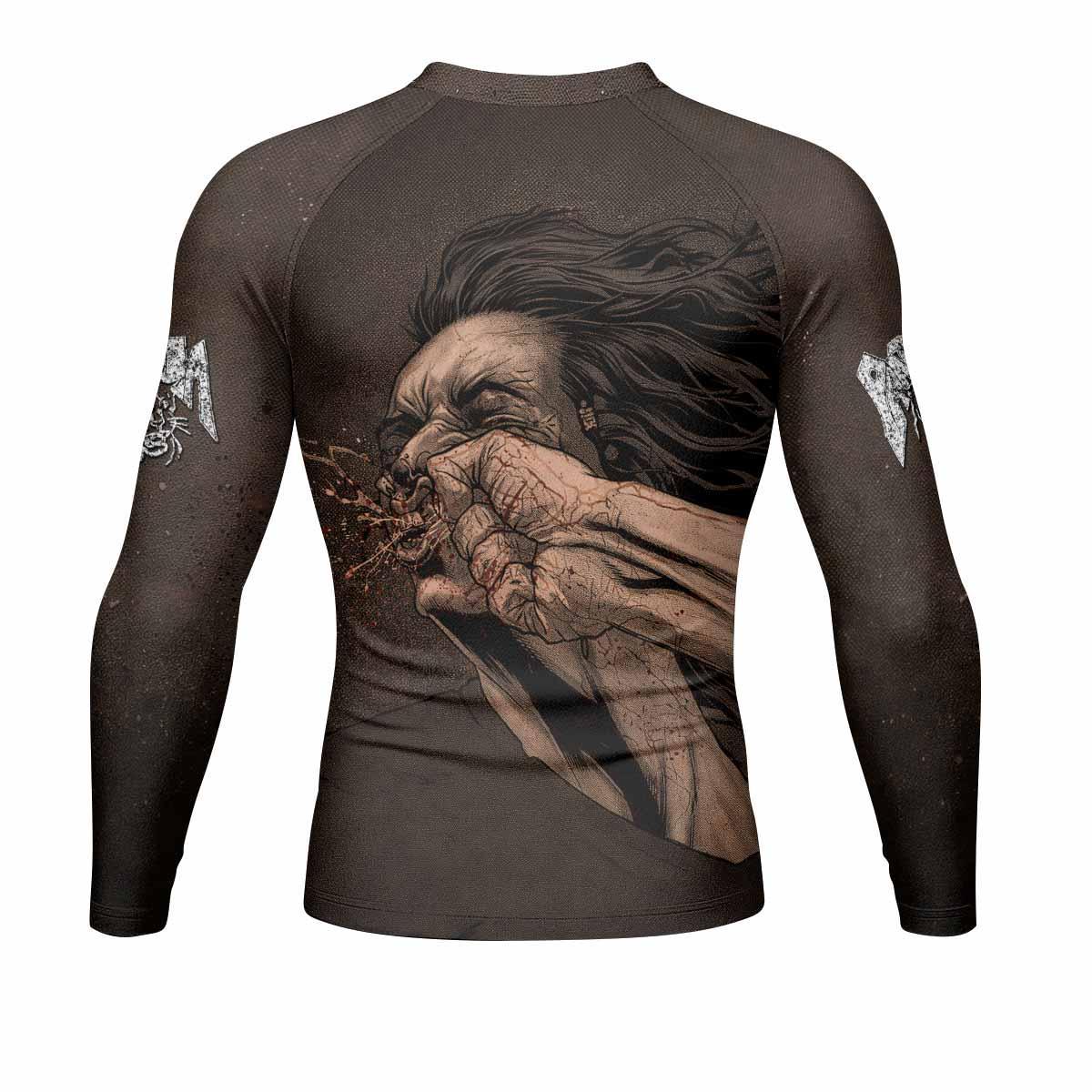 Pantera Vulgar Display Of Control Men's Rash Guard Long Sleeve - back view mockup