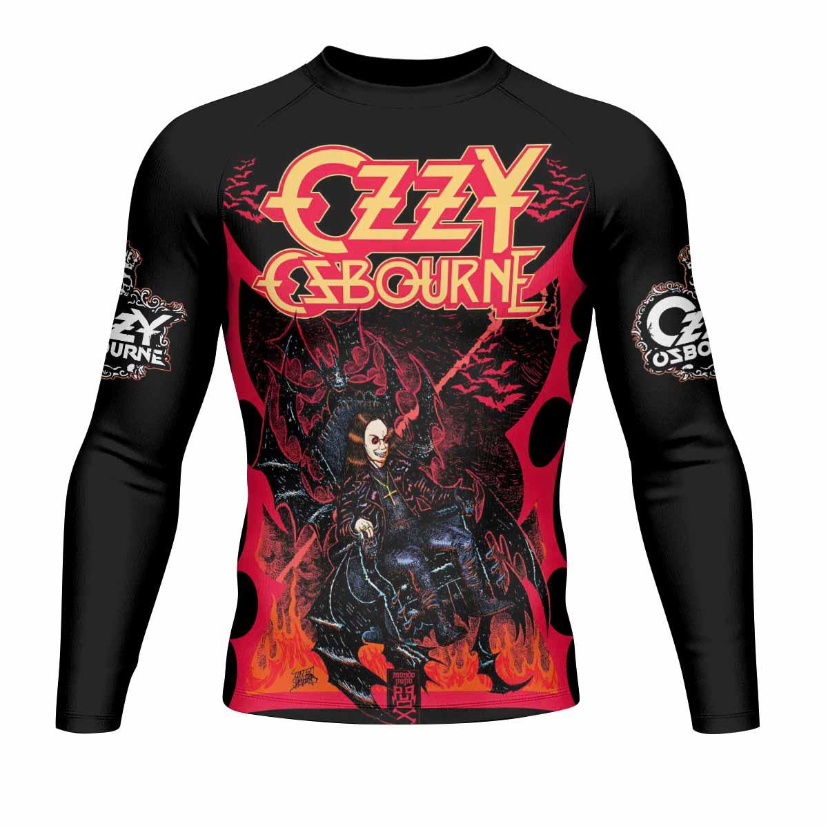 Ozzy Osbourne Men's Rash Guard Long Sleeve - front view mockup