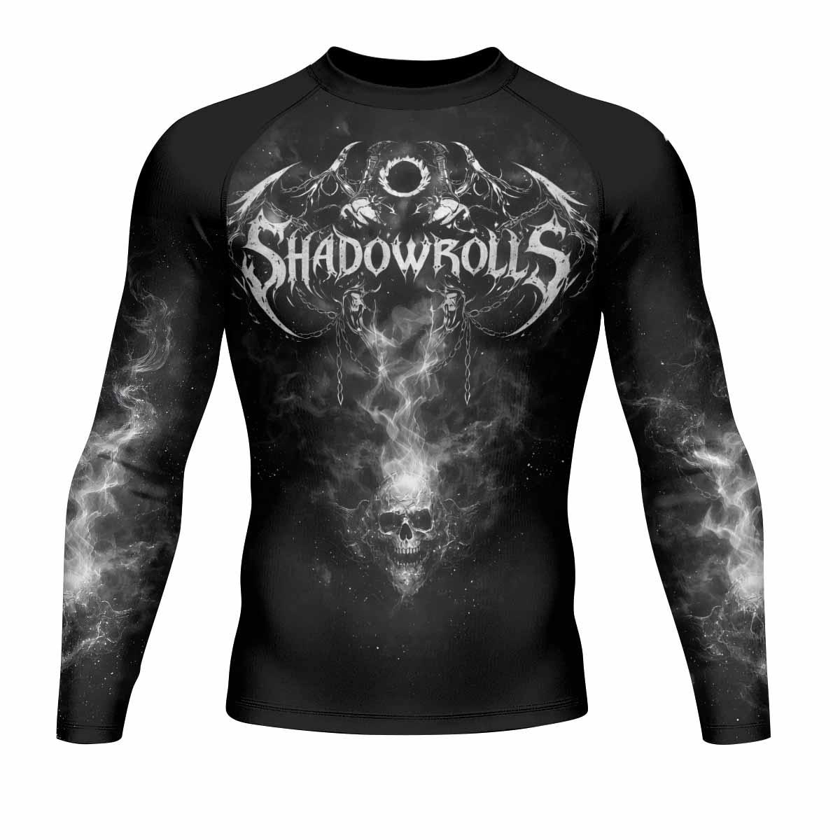 Wraith of the Abyss Men's Rash Guard Long Sleeve - front view mockup