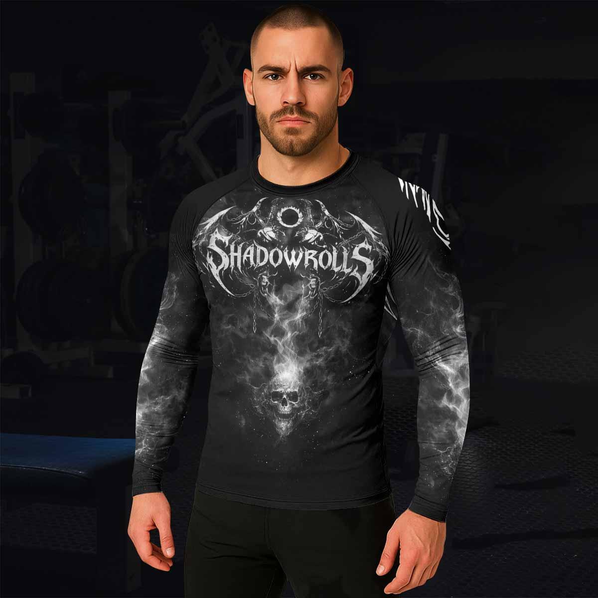 Wraith of the Abyss Men's Rash Guard Long Sleeve - lifestyle view