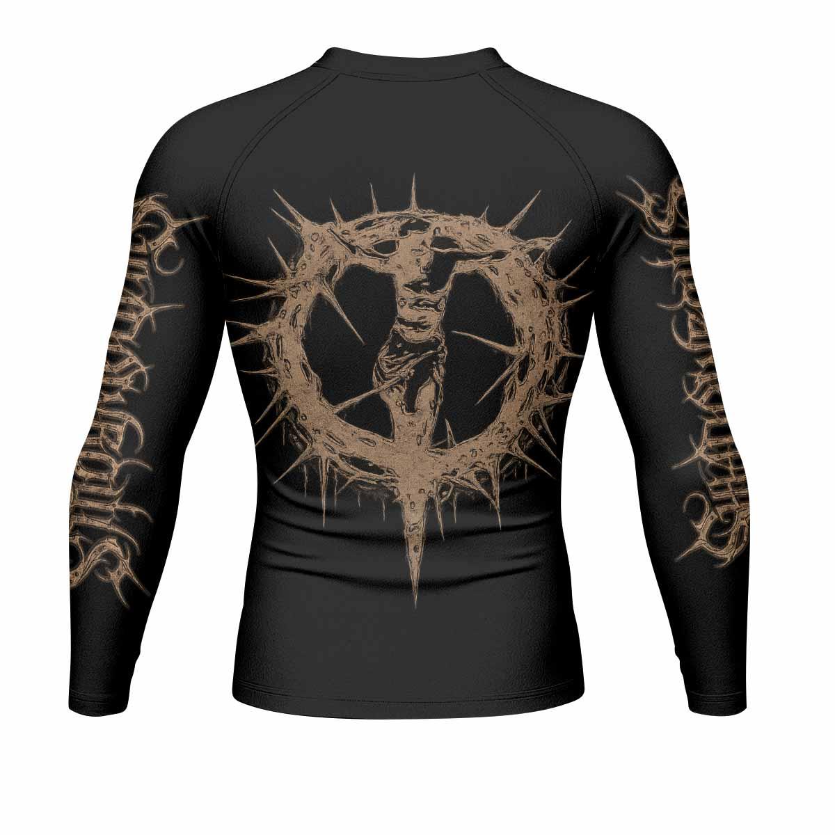 Tears Of Christ Men's Rash Guard Long Sleeve - back view mockup