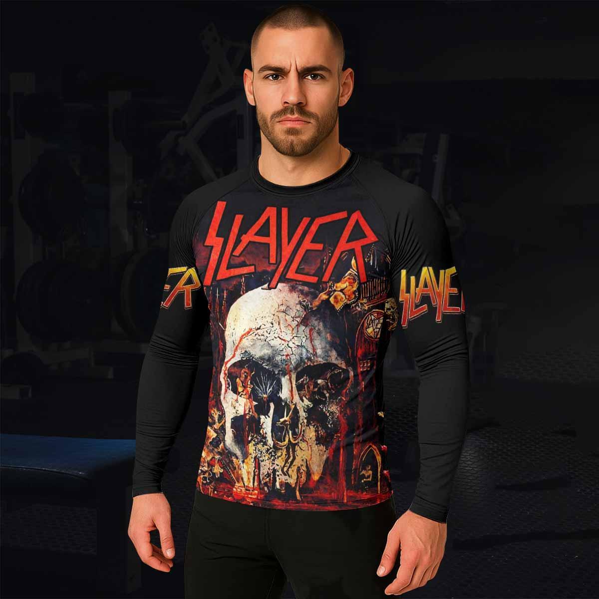 Slayer Rash Guard Slayer South Of Heaven Rash Guard | Compression Rash Guard – Shadow Rolls