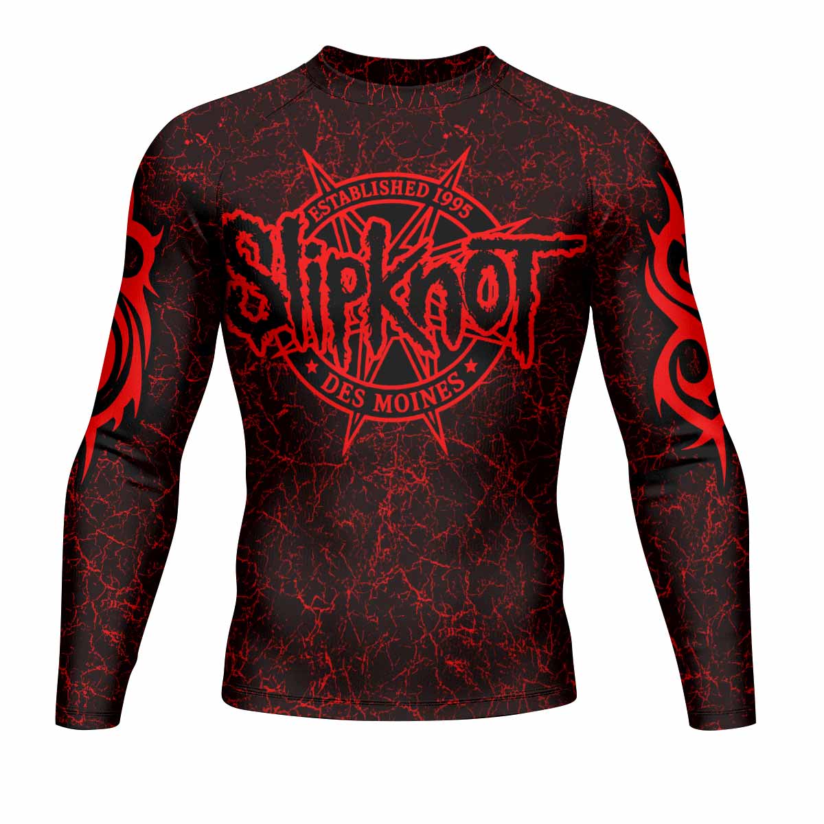 Slipknot Rotting Goat Men's Rash Guard Long Sleeve - front view mockup