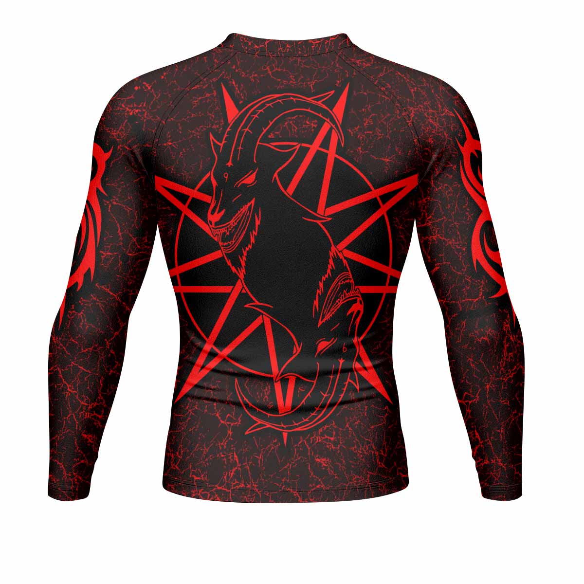 Slipknot Rotting Goat Men's Rash Guard Long Sleeve - back view mockup