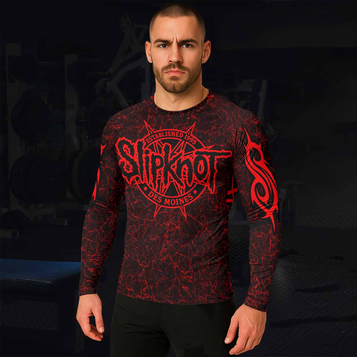 Slipknot Rotting Goat Men's Rash Guard Long Sleeve - lifestyle view