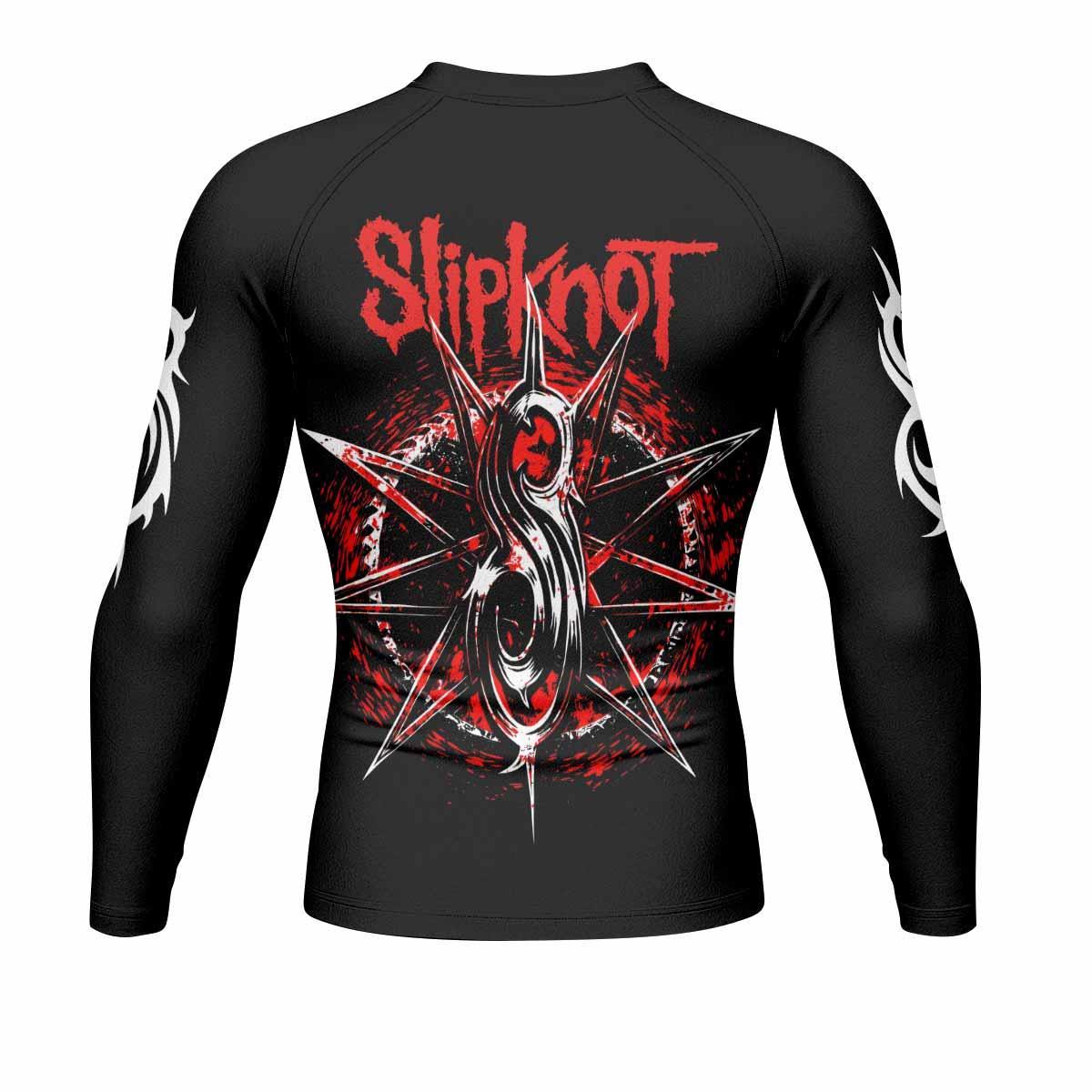 Slipknot Crimson Ribcage Men's Rash Guard Long Sleeve - back view mockup