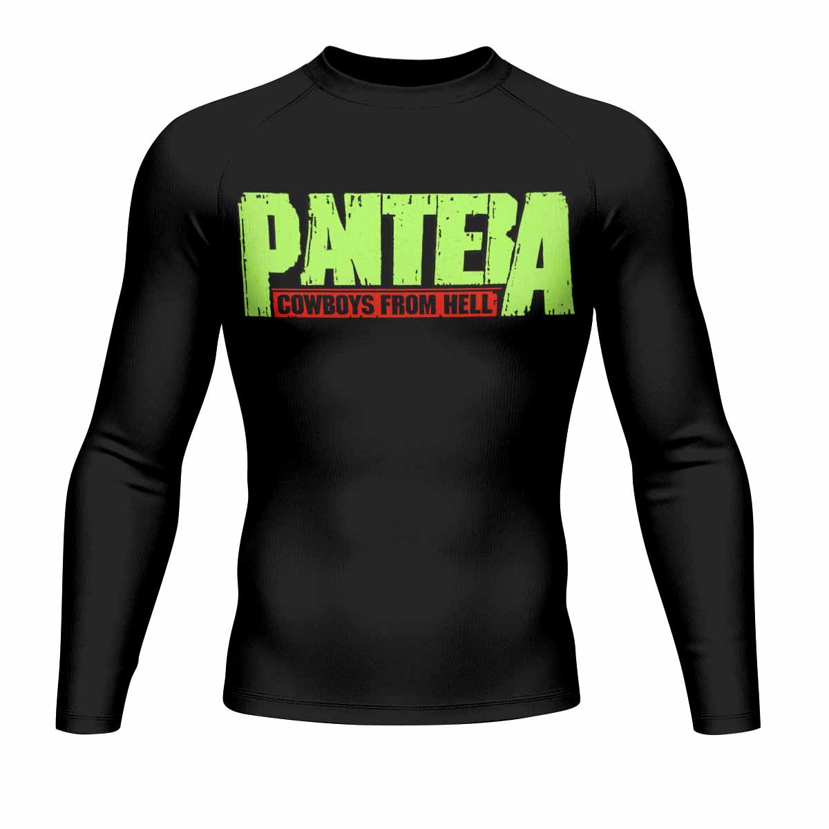 Pantera Cowboys From Hell Men's Rash Guard Long Sleeve - front view mockup