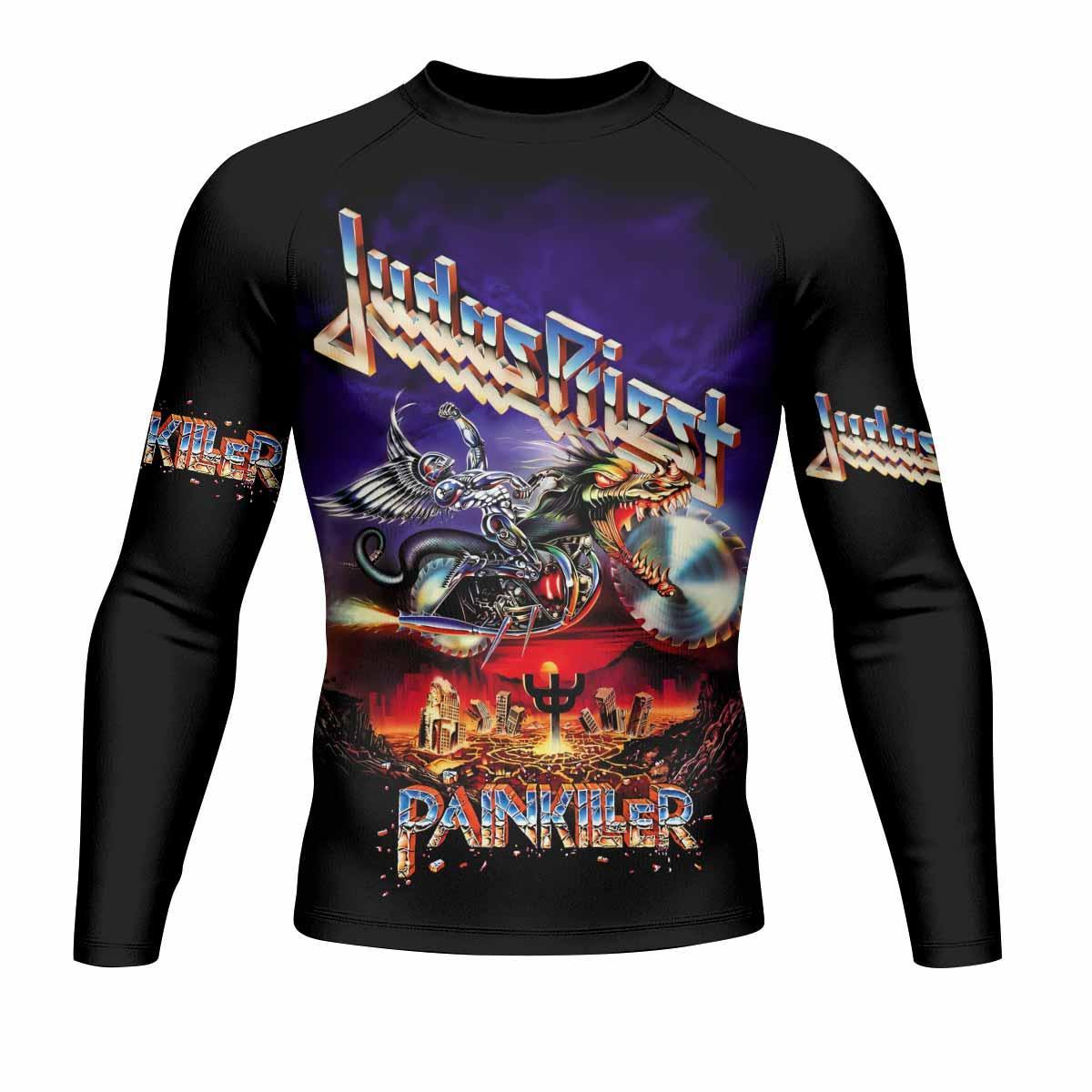 Judas Priest Painkiller Men's Rash Guard Long Sleeve - front view mockup