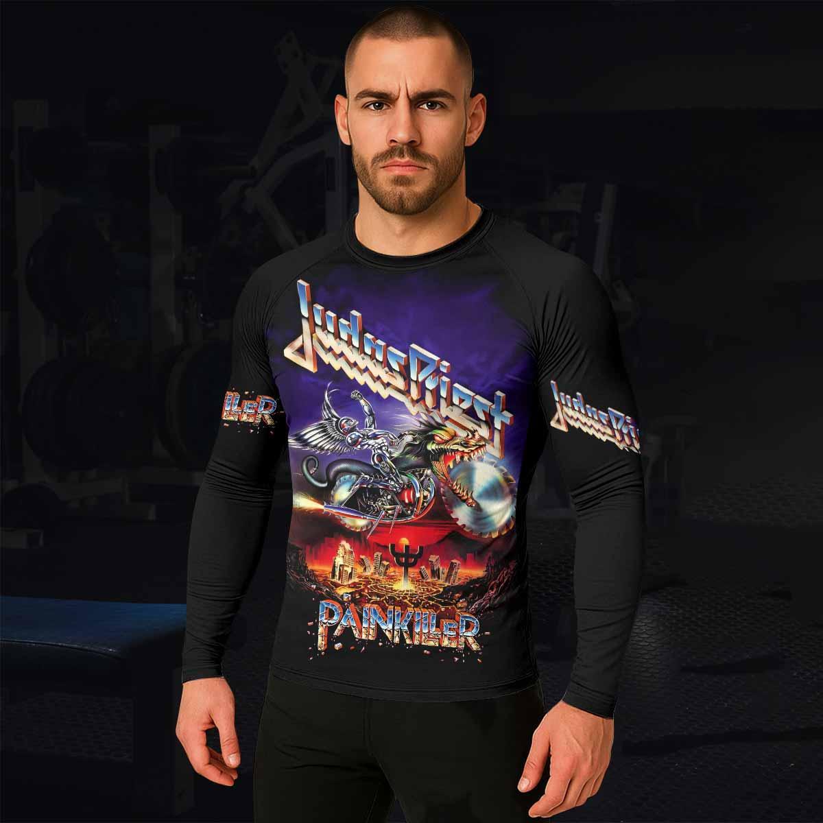 Judas Priest Painkiller Men's Rash Guard Long Sleeve - lifestyle view