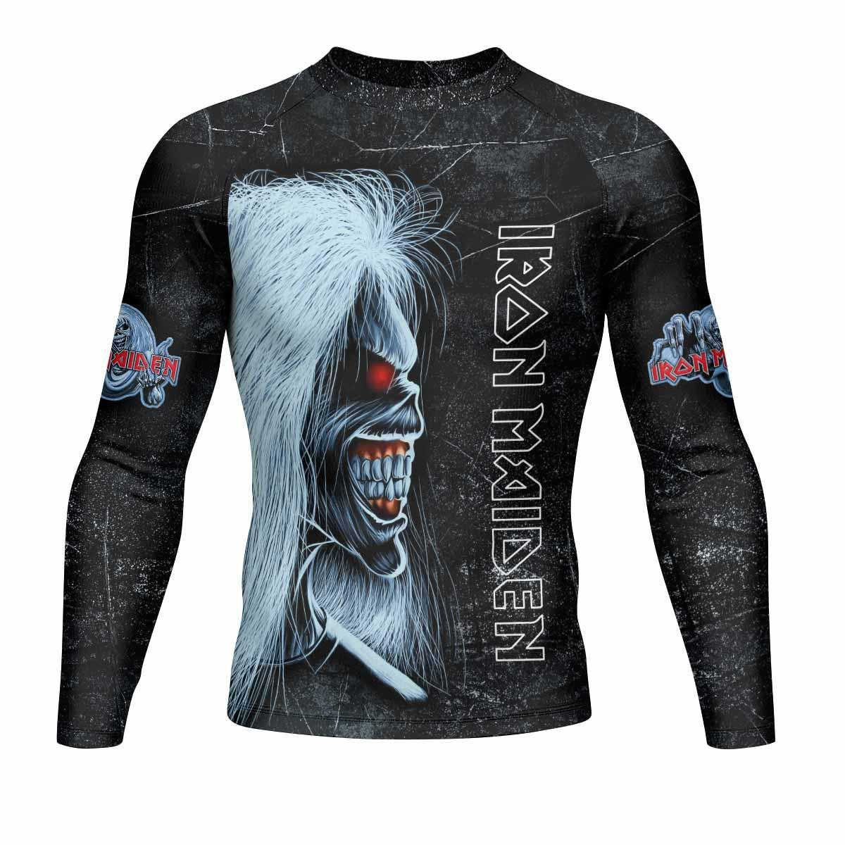 Iron Maiden The Ten Eddies Men's Rash Guard Long Sleeve - front view mockup