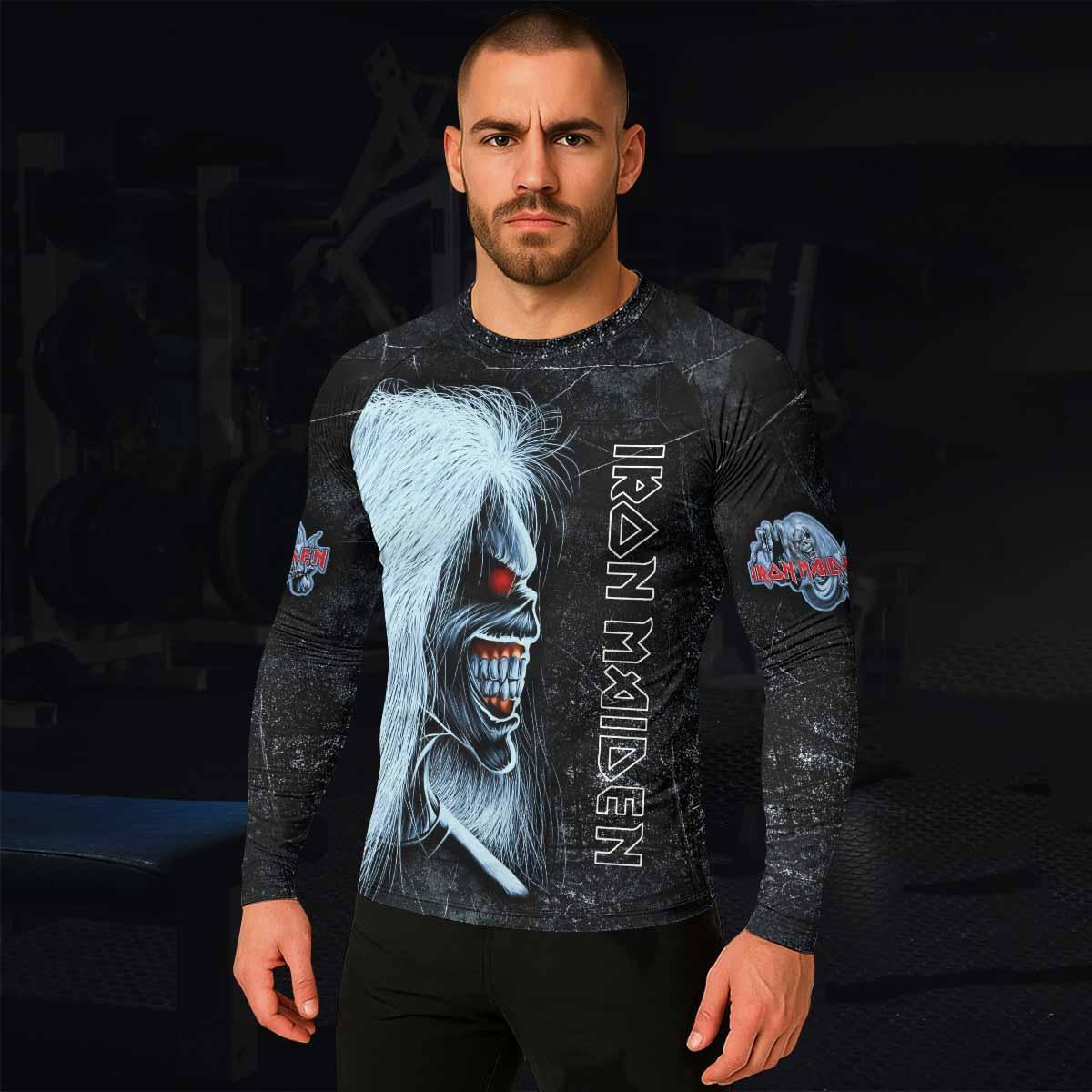 Iron Maiden The Ten Eddies Men's Rash Guard Long Sleeve - lifestyle view