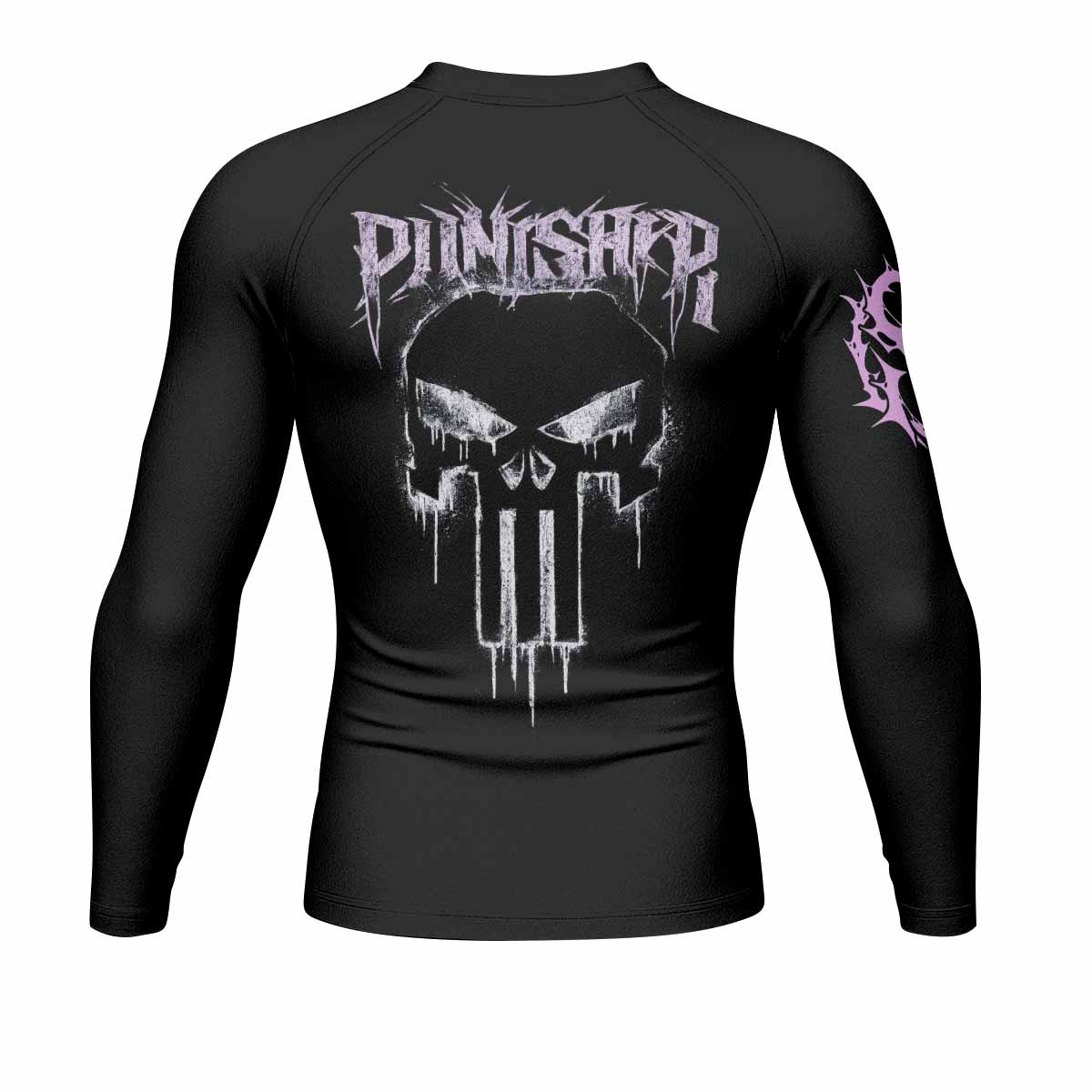 Punisher Final Verdict Men's Rash Guard Long Sleeve - back view mockup