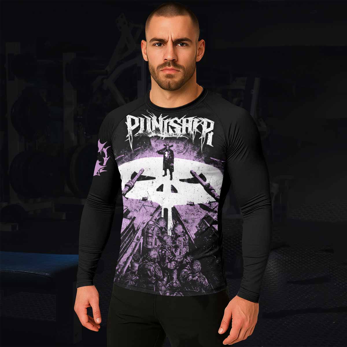 Punisher Final Verdict Men's Rash Guard Long Sleeve - lifestyle view