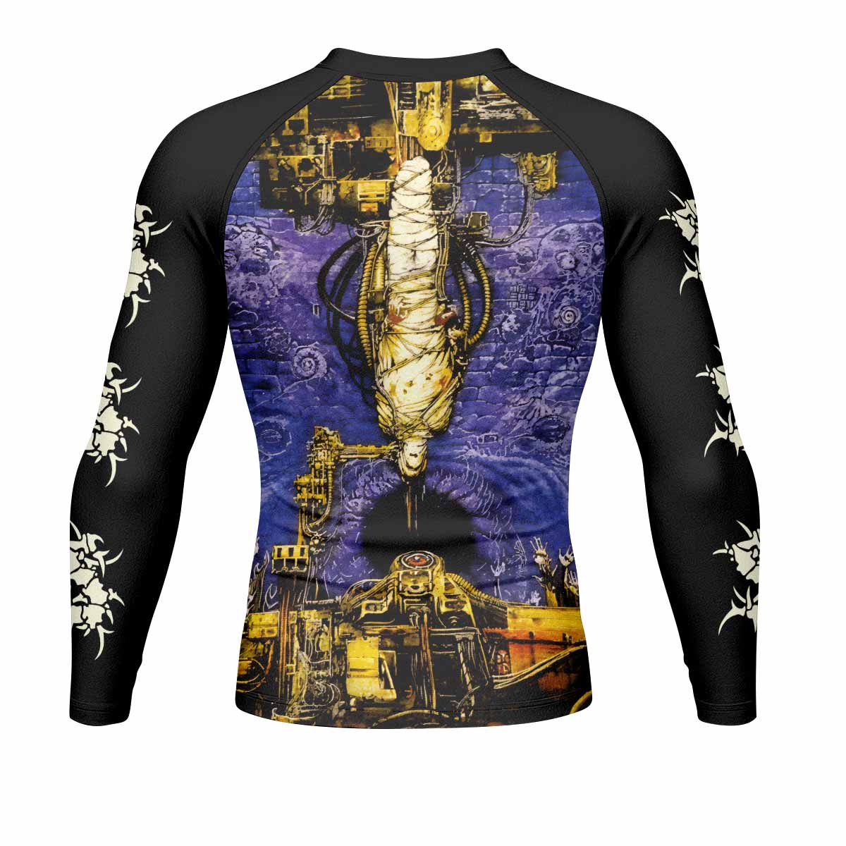Sepultura Chaos A.D Men's Rash Guard Long Sleeve - back view mockup