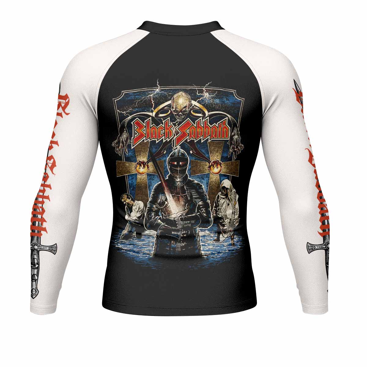 Black Sabbath Live Evil Men's Rash Guard Long Sleeve - back view mockup
