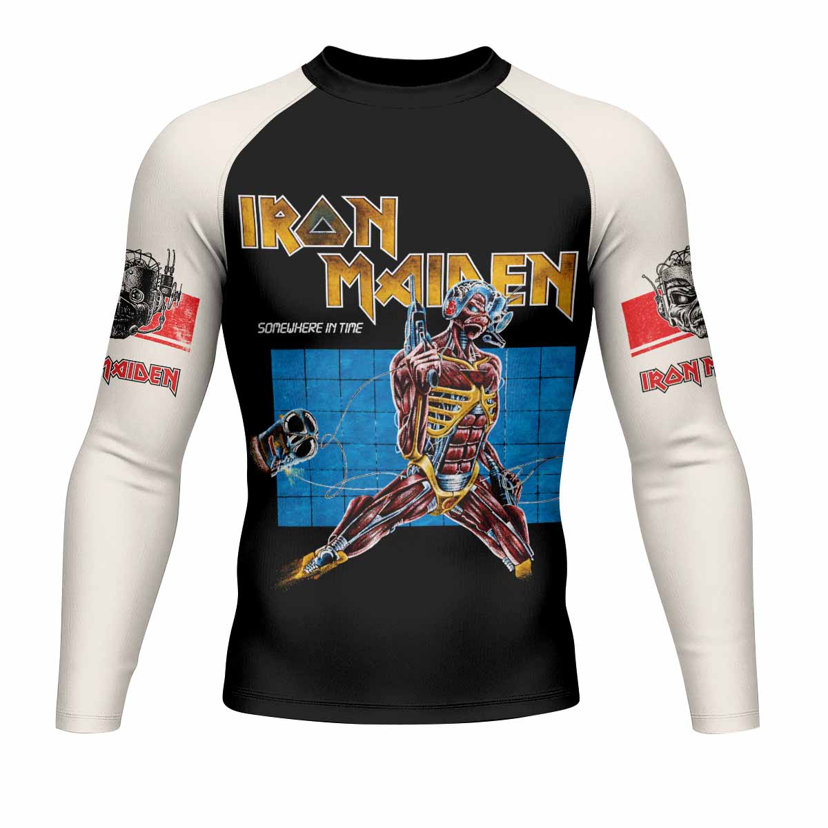 Iron Maiden Live After Death Men's Rash Guard Long Sleeve - front view mockup
