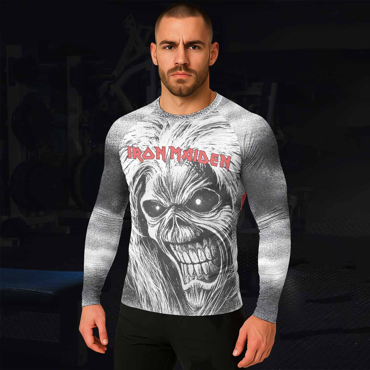 Iron Maiden Killers Men's Rash Guard Long Sleeve - lifestyle view