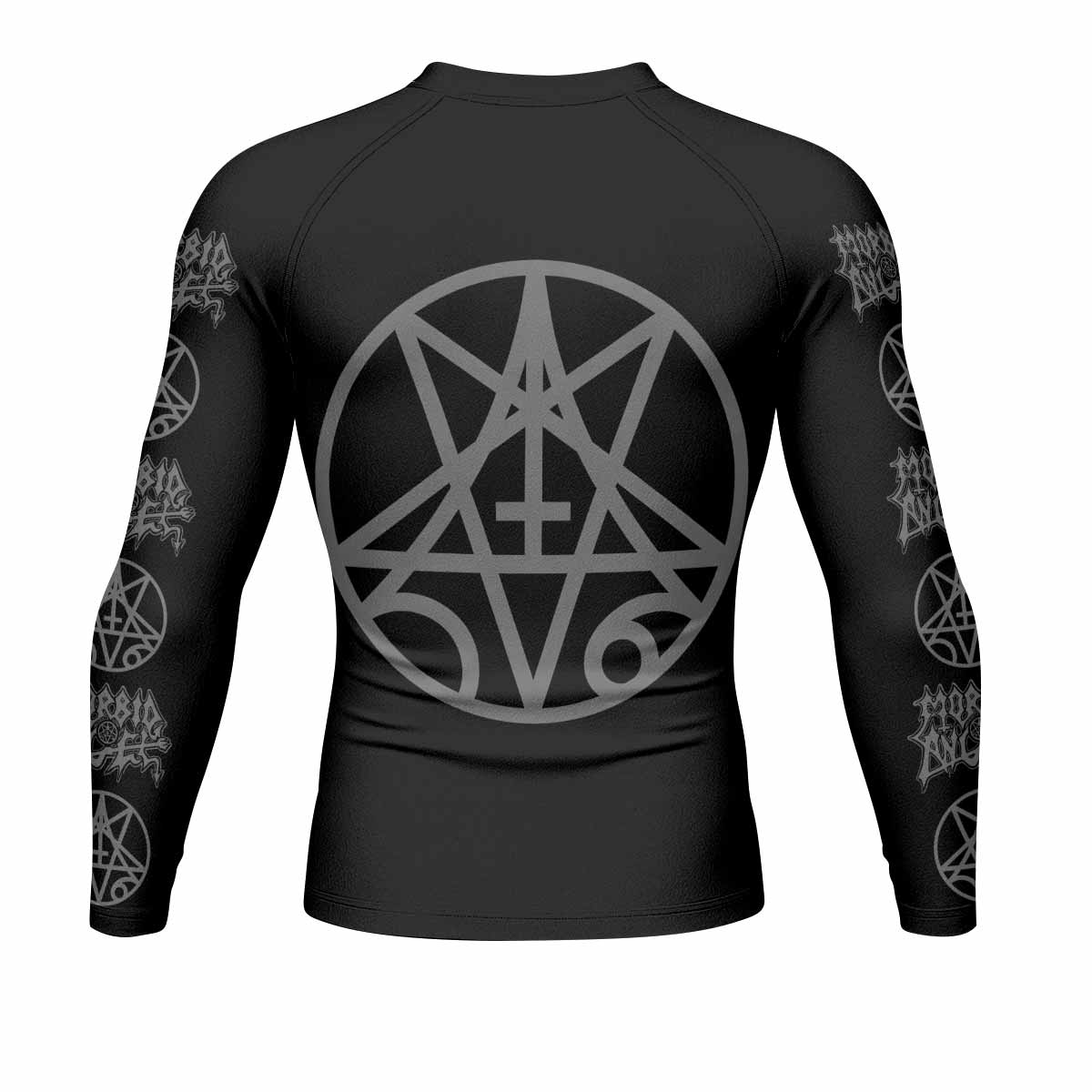 Morbid Angel Unholy Blasphemies Men's Rash Guard Long Sleeve - back view mockup