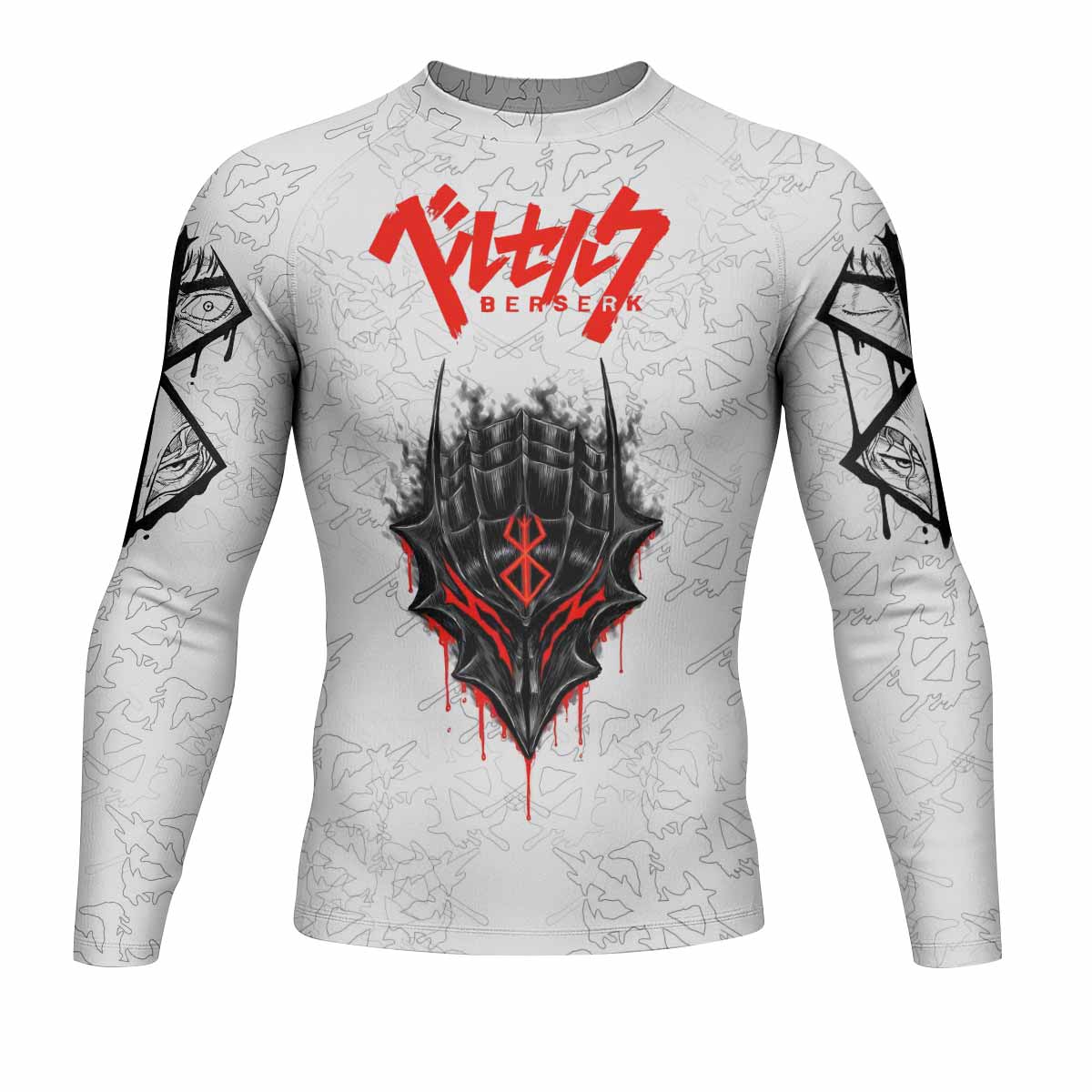Berserk Berserker Armor Men's Rash Guard Long Sleeve - front view mockup