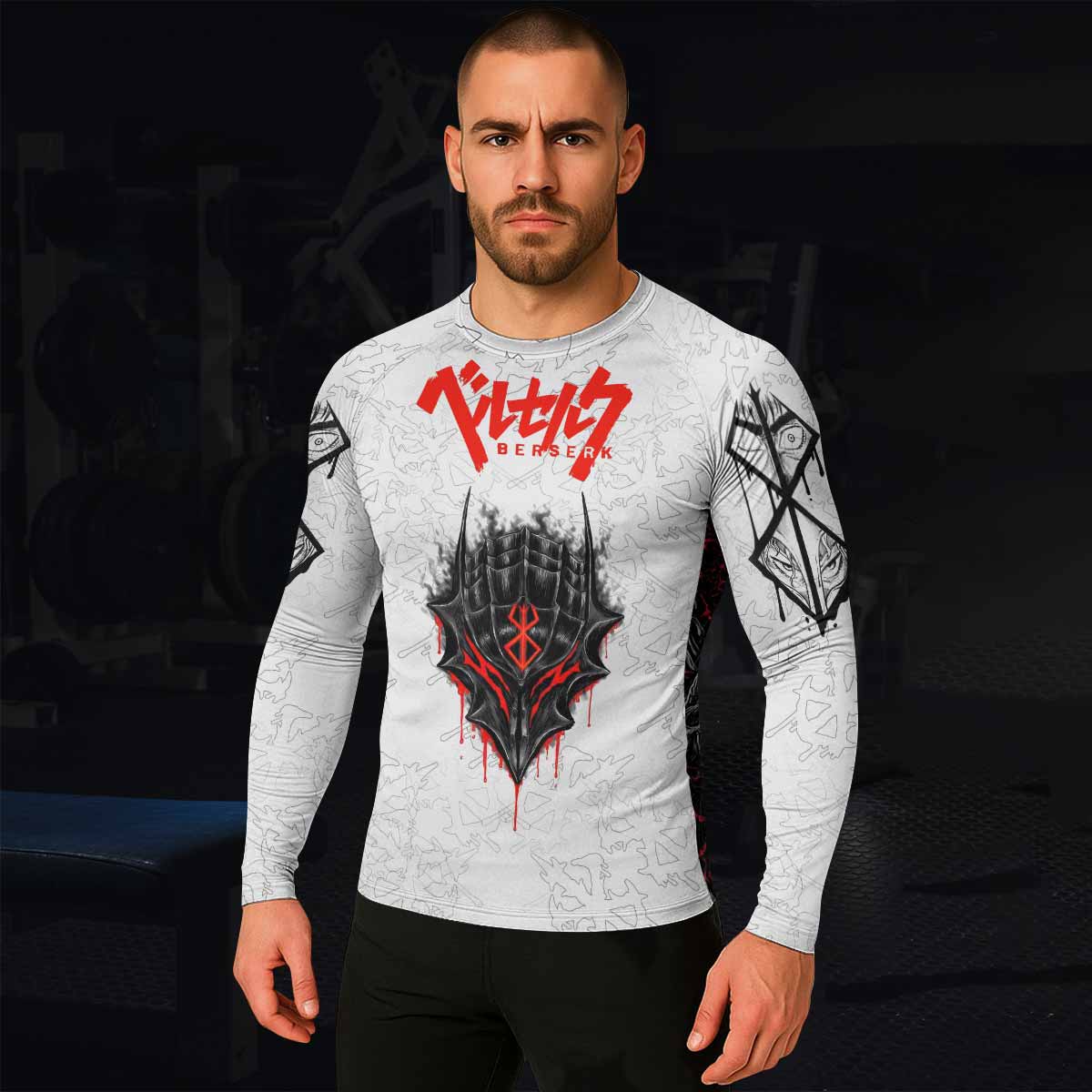Berserk Berserker Armor Men's Rash Guard Long Sleeve - lifestyle view