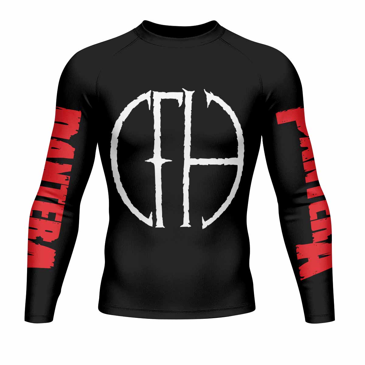 Pantera Cowboys From Hell Logo Men's Rash Guard Long Sleeve - front view mockup