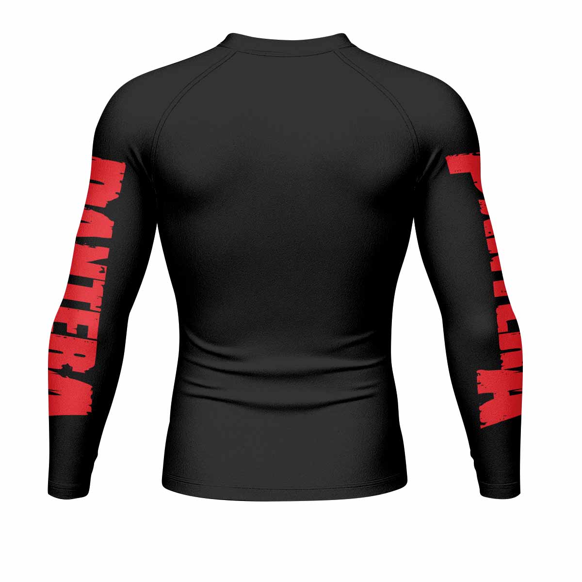 Pantera Cowboys From Hell Logo Men's Rash Guard Long Sleeve - back view mockup