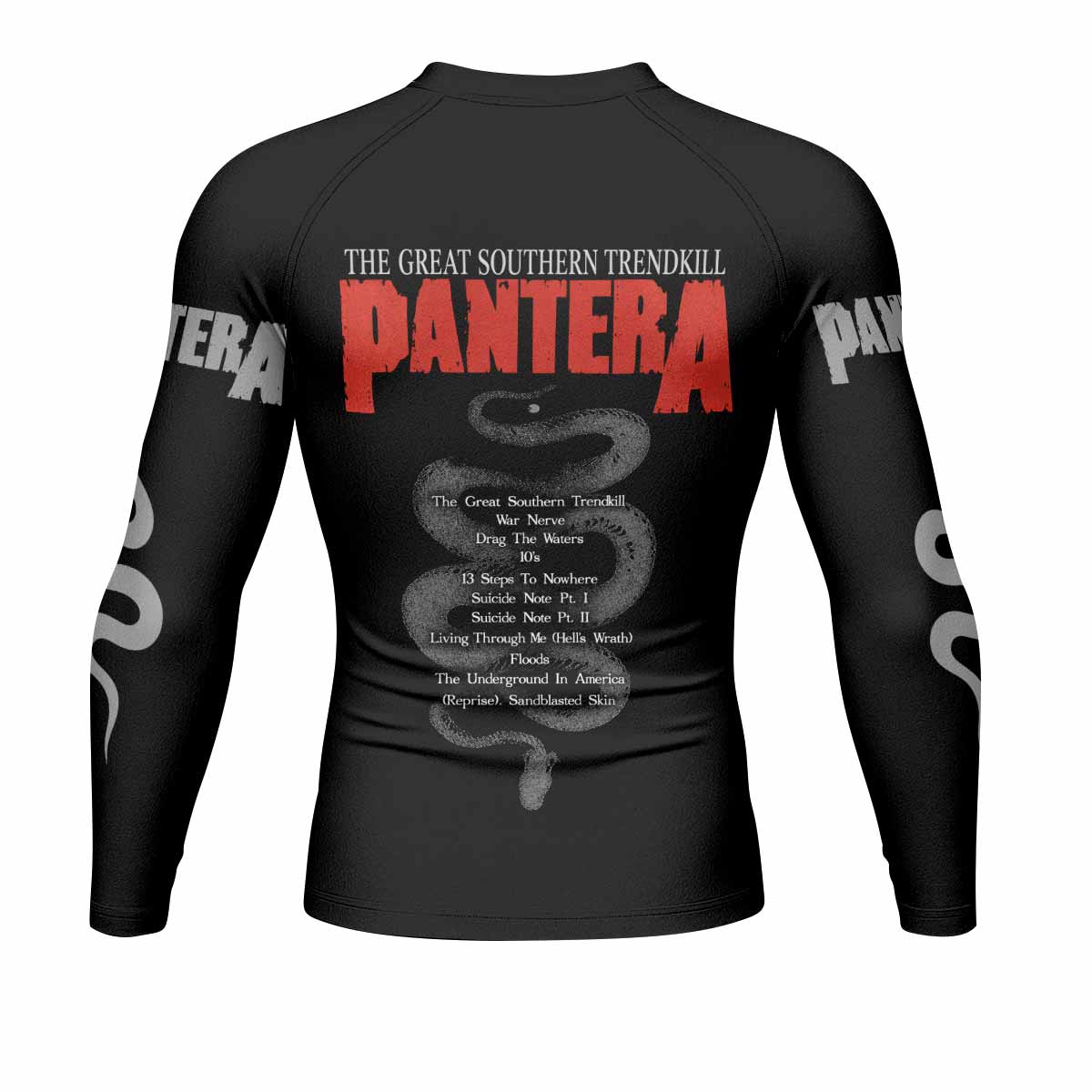 Pantera The Great Southern Trendkill Men's Rash Guard Long Sleeve - back view mockup