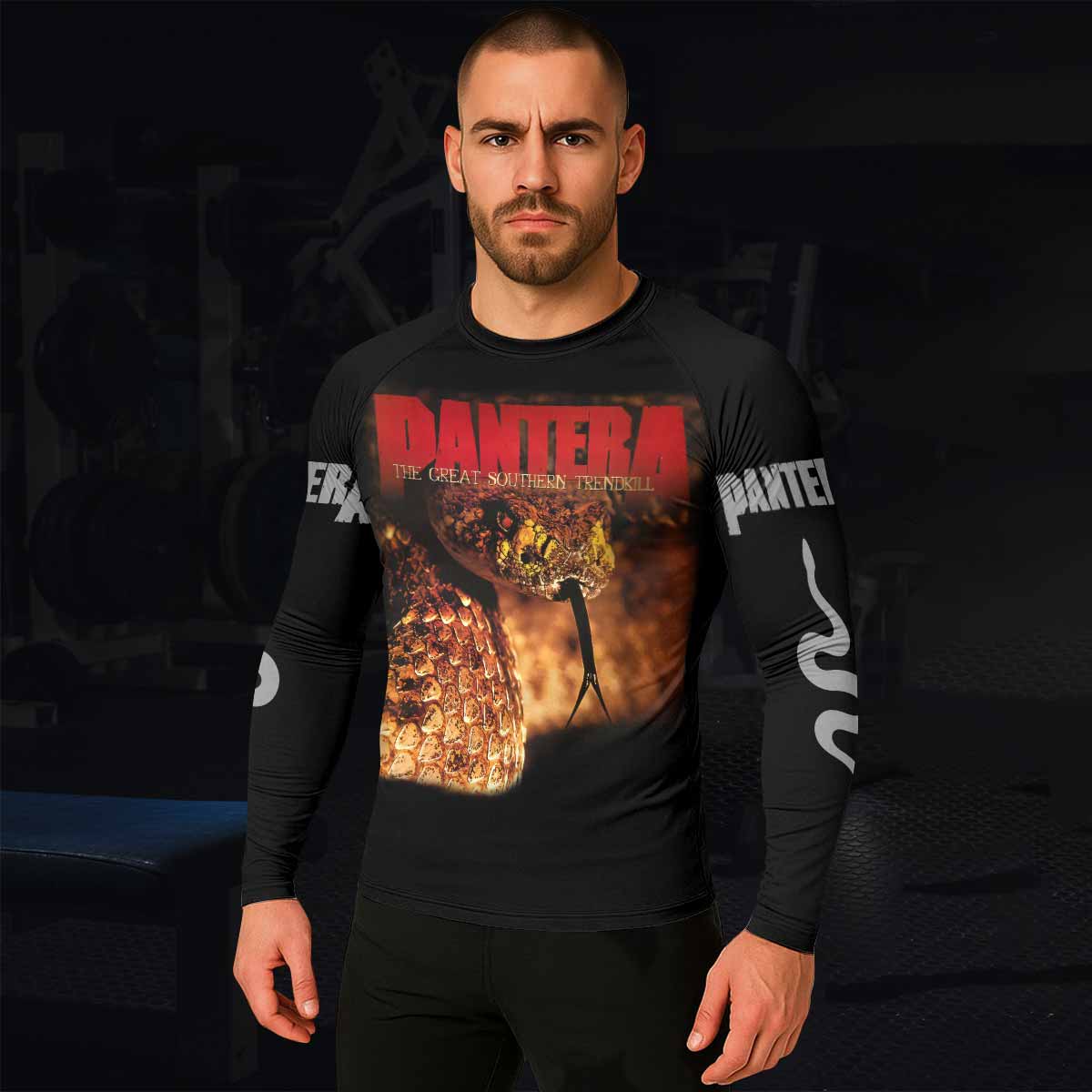 Pantera The Great Southern Trendkill Men's Rash Guard Long Sleeve - lifestyle view