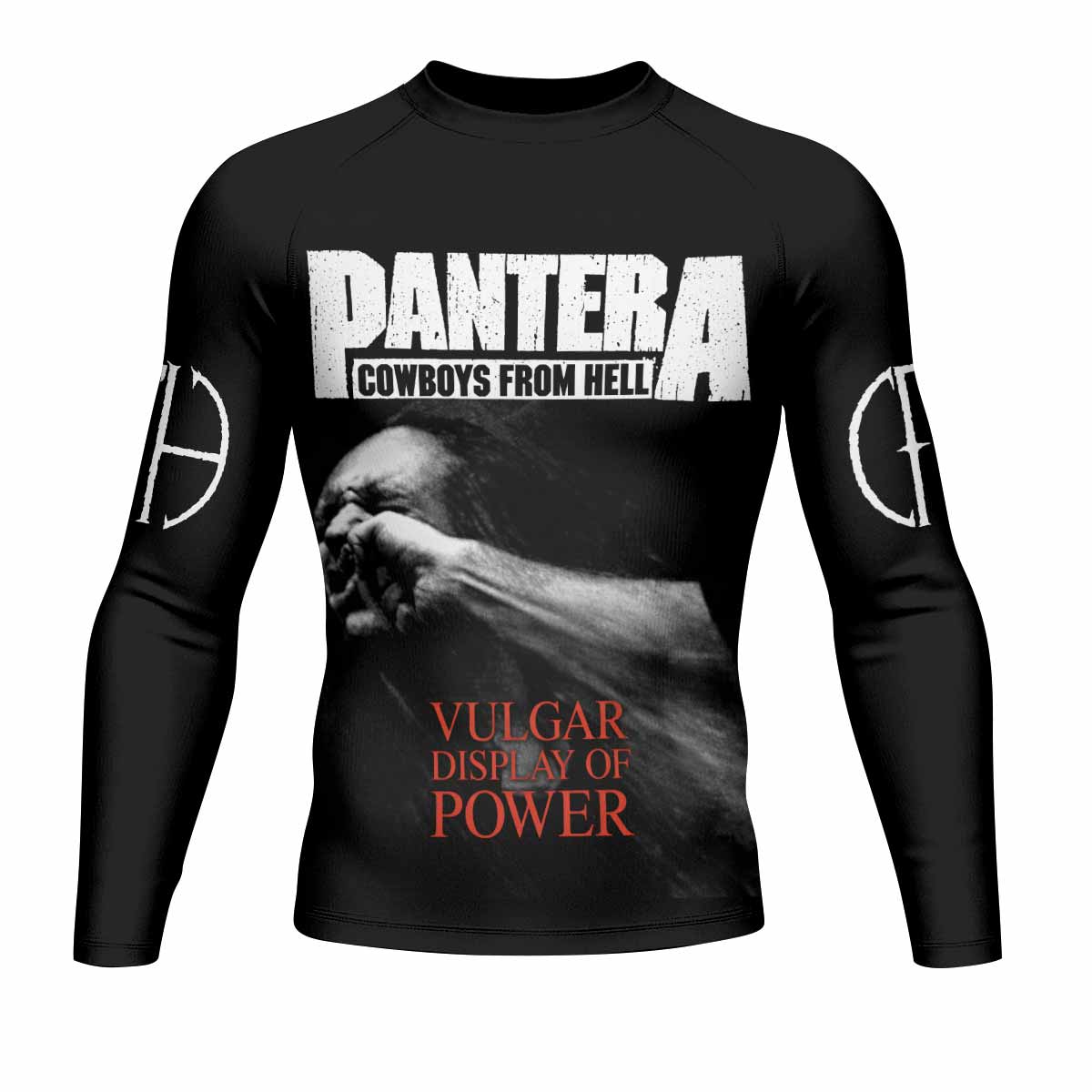 Pantera Stronger Than All Men's Rash Guard Long Sleeve - front view mockup
