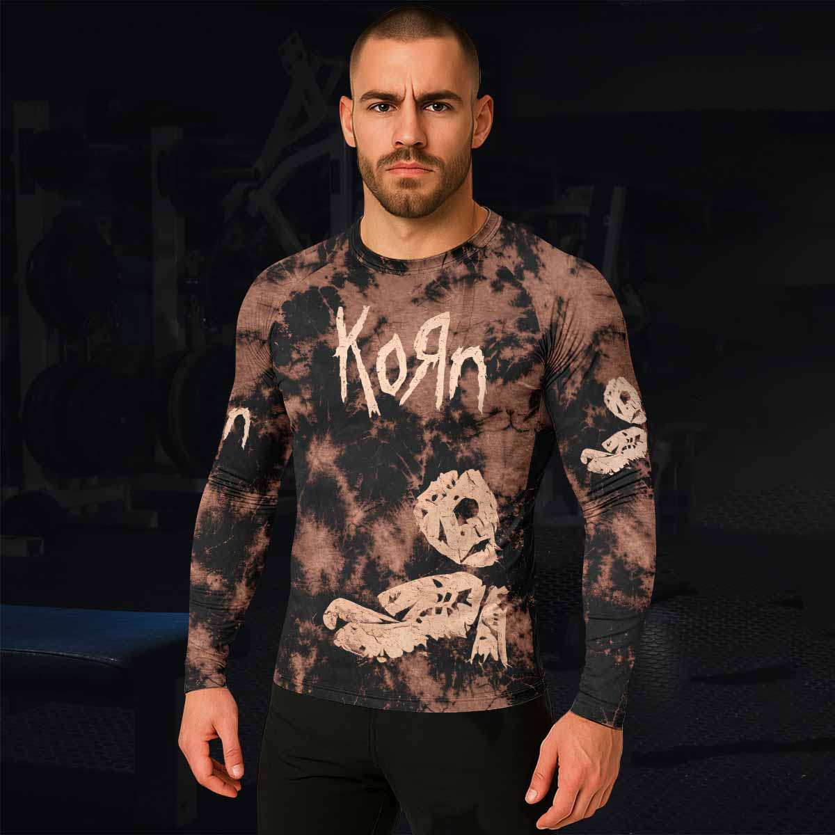 Korn Are You Ready Men's Rash Guard Long Sleeve - lifestyle view