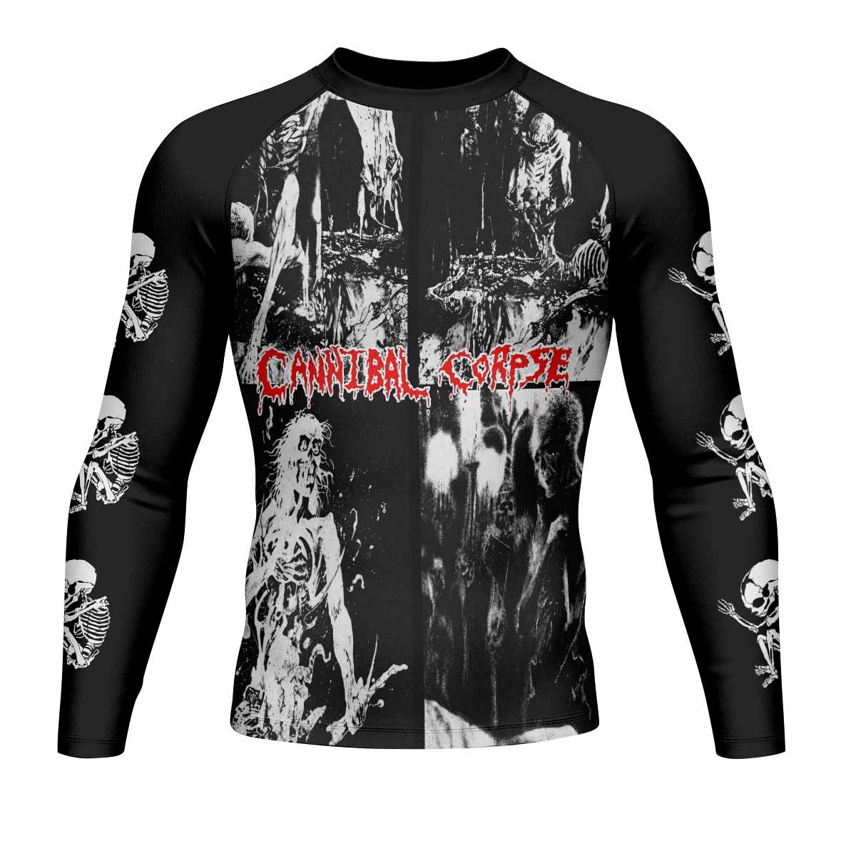 Cannibal Corpse Horror Men's Rash Guard Long Sleeve - front view mockup